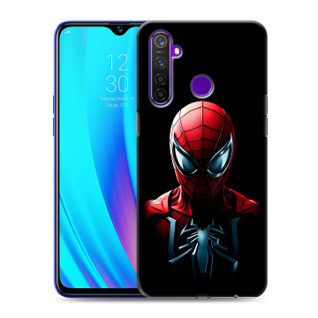 Силиконовый чехол на Realme 5 Pro с принтом Spiderman Человек паук