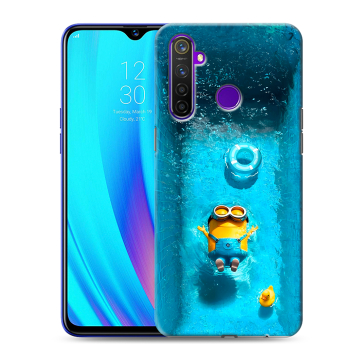 Силиконовый чехол на Realme 5 Pro с принтом Миньоны