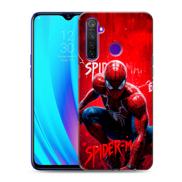 Силиконовый чехол на Realme 5 Pro с принтом Spiderman Человек паук