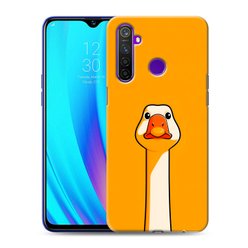 Силиконовый чехол на Realme 5 Pro с принтом Смешная утка