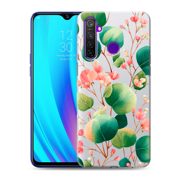 Силиконовый чехол на Realme 5 Pro с принтом женский