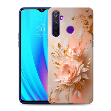 Силиконовый чехол на Realme 5 Pro с принтом женский