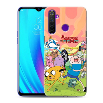 Силиконовый чехол на Realme 5 Pro с принтом Adventure time Время приключений