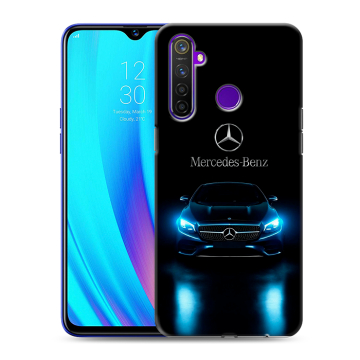 Силиконовый чехол на Realme 5 Pro с принтом Mercedes Мерседес