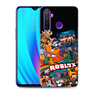 Силиконовый чехол на Realme 5 Pro с принтом Roblox Роблокс Силиконовый чехол на Realme 5 Pro с принтом Roblox Роблокс