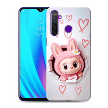 Силиконовый чехол на Realme 5 Pro с принтом Labubu Лабубу