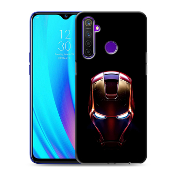 Силиконовый чехол на Realme 5 Pro с принтом IronMan Железный человек Силиконовый чехол на Realme 5 Pro с принтом IronMan Железный человек