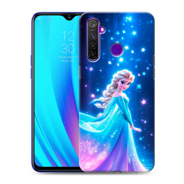 Силиконовый чехол на Realme 5 Pro с принтом Холодное сердце Frozen Силиконовый чехол на Realme 5 Pro с принтом Холодное сердце Frozen