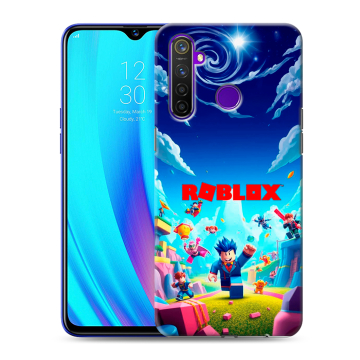Силиконовый чехол на Realme 5 Pro с принтом Roblox Роблокс Силиконовый чехол на Realme 5 Pro с принтом Roblox Роблокс