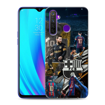 Силиконовый чехол на Realme 5 Pro с принтом Messi Barcelona Силиконовый чехол на Realme 5 Pro с принтом Messi Barcelona