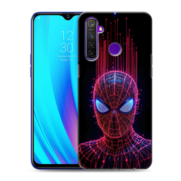 Силиконовый чехол на Realme 5 Pro с принтом Spiderman Человек паук