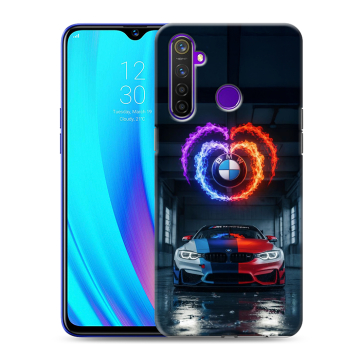 Силиконовый чехол на Realme 5 Pro с принтом BMW БМВ