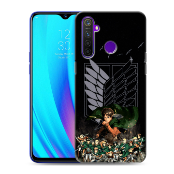 Силиконовый чехол на Realme 5 Pro с принтом Атака титанов Силиконовый чехол на Realme 5 Pro с принтом Атака титанов