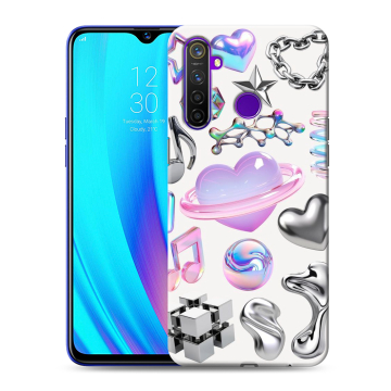 Силиконовый чехол на Realme 5 Pro с принтом Y2K