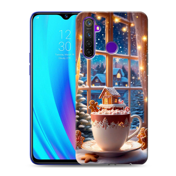 Силиконовый чехол на Realme 5 Pro с принтом Новый год