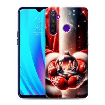 Силиконовый чехол на Realme 5 Pro с принтом Новый год