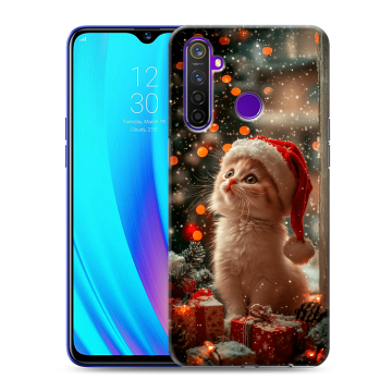 Силиконовый чехол на Realme 5 Pro с принтом Новый год