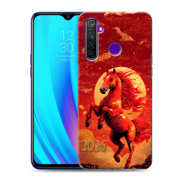 Силиконовый чехол на Realme 5 Pro с принтом Новый год