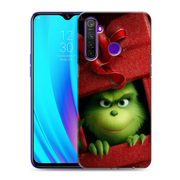 Силиконовый чехол на Realme 5 Pro с принтом Новый год