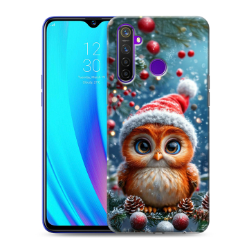 Силиконовый чехол на Realme 5 Pro с принтом Новый год