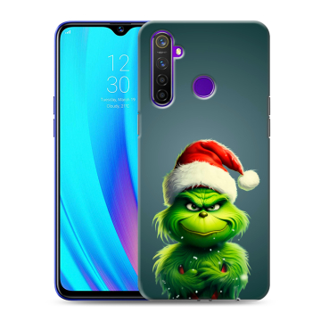 Силиконовый чехол на Realme 5 Pro с принтом Новый год