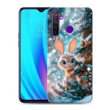 Силиконовый чехол на Realme 5 Pro с принтом Новый год