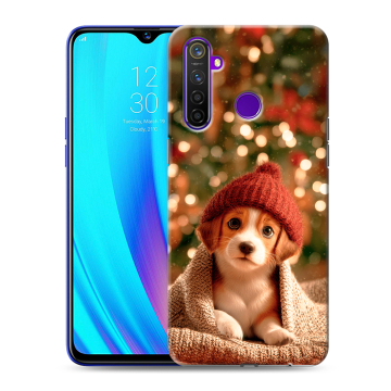 Силиконовый чехол на Realme 5 Pro с принтом Новый год