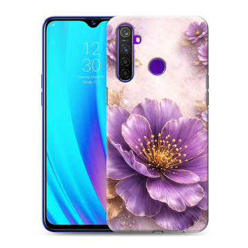 Силиконовый чехол на Realme 5 Pro с принтом женский