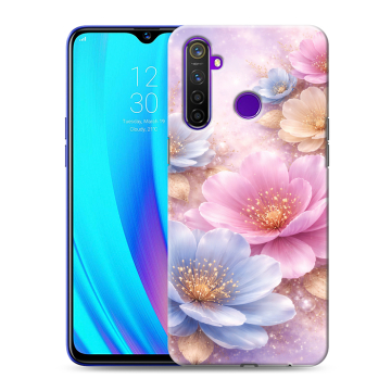 Силиконовый чехол на Realme 5 Pro с принтом женский