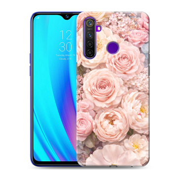 Силиконовый чехол на Realme 5 Pro с принтом женский