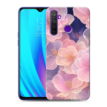 Силиконовый чехол на Realme 5 Pro с принтом женский