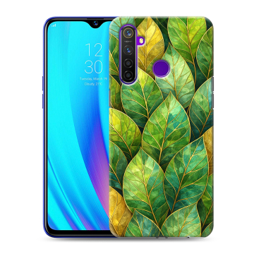Силиконовый чехол на Realme 5 Pro с принтом женский