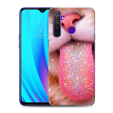 Силиконовый чехол на Realme 5 Pro с принтом для девочек
