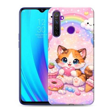 Силиконовый чехол на Realme 5 Pro с принтом для девочек Силиконовый чехол на Realme 5 Pro с принтом для девочек