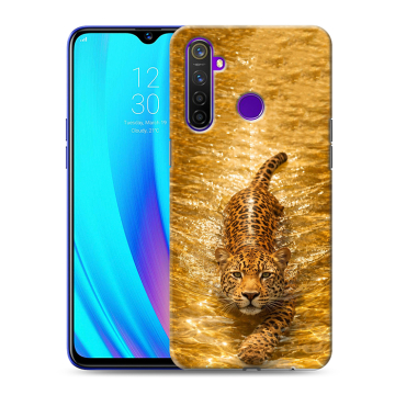 Силиконовый чехол на Realme 5 Pro с принтом женский