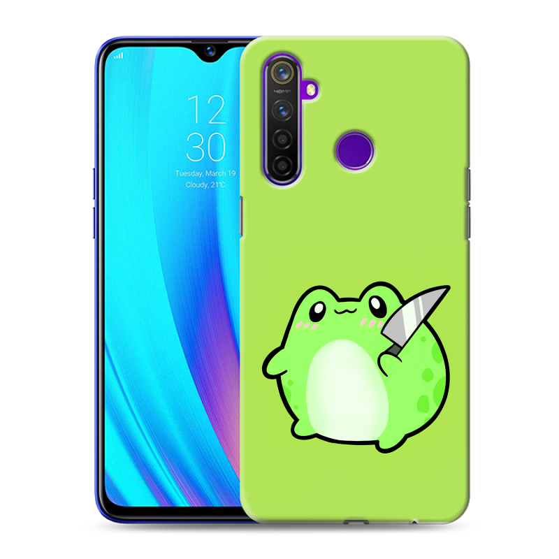 Пластиковый чехол на Realme 5 Pro с принтом Лягушенок Пластиковый чехол на Realme 5 Pro с принтом Лягушенок