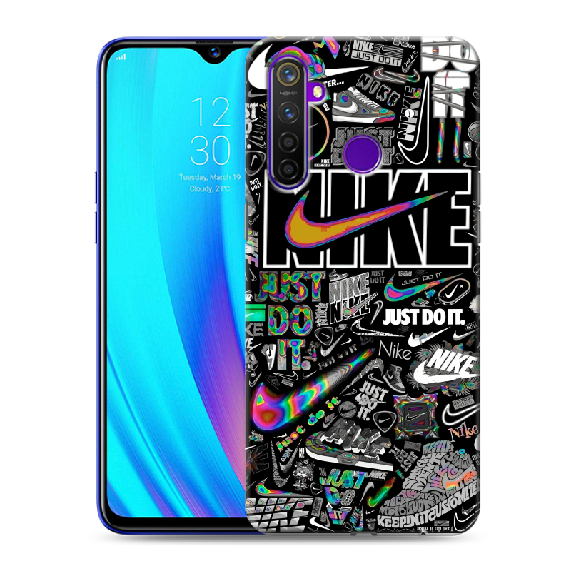 Пластиковый чехол на Realme 5 Pro с принтом Найк Пластиковый чехол на Realme 5 Pro с принтом Найк