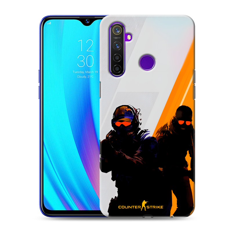 Пластиковый чехол на Realme 5 Pro с принтом Контер страйк Counter strike Пластиковый чехол на Realme 5 Pro с принтом Контер страйк Counter strike