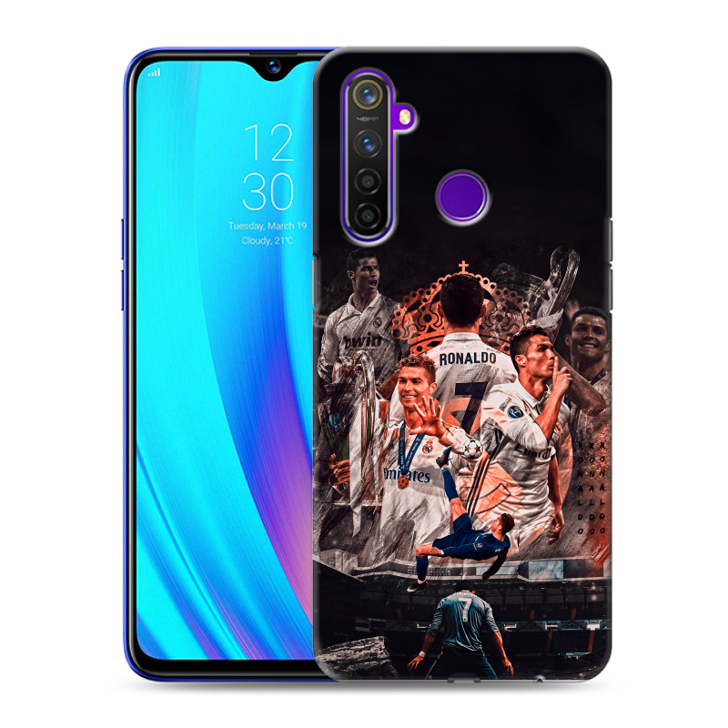Пластиковый чехол на Realme 5 Pro с принтом Реал Роналдо Real Ronaldo Пластиковый чехол на Realme 5 Pro с принтом Реал Роналдо Real Ronaldo
