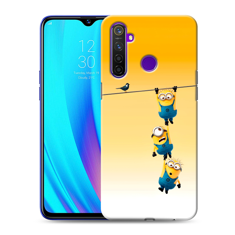 Силиконовый чехол на Realme 5 Pro с принтом Миньоны Силиконовый чехол на Realme 5 Pro с принтом Миньоны