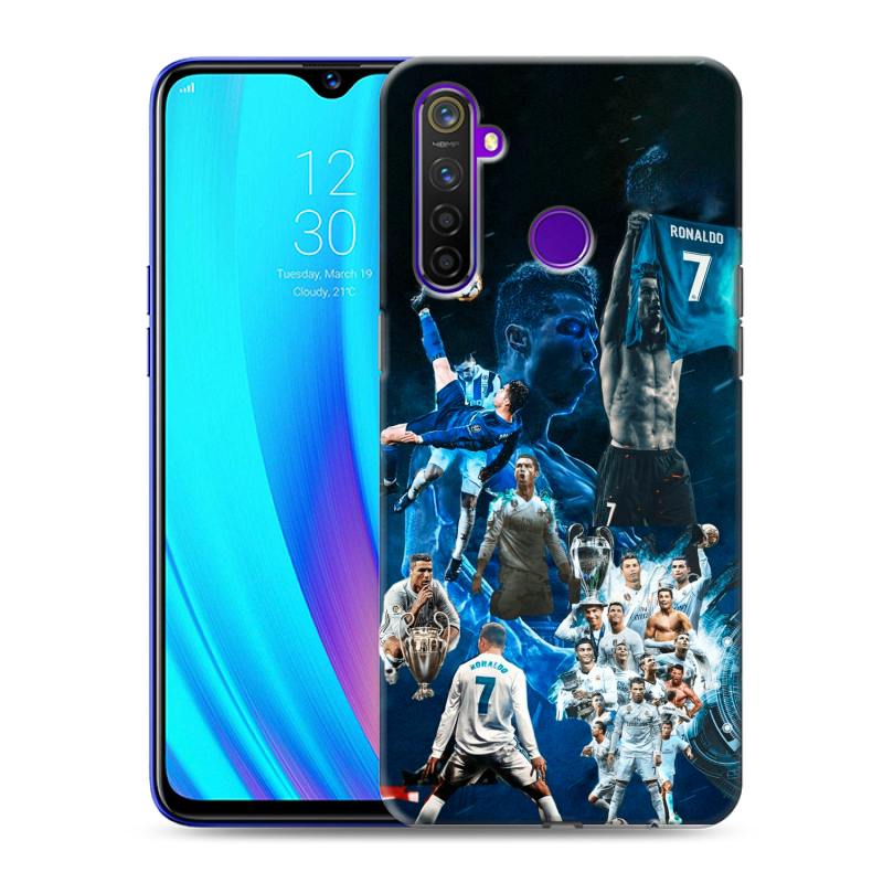 Силиконовый чехол на Realme 5 Pro с принтом Реал Роналдо Силиконовый чехол на Realme 5 Pro с принтом Реал Роналдо