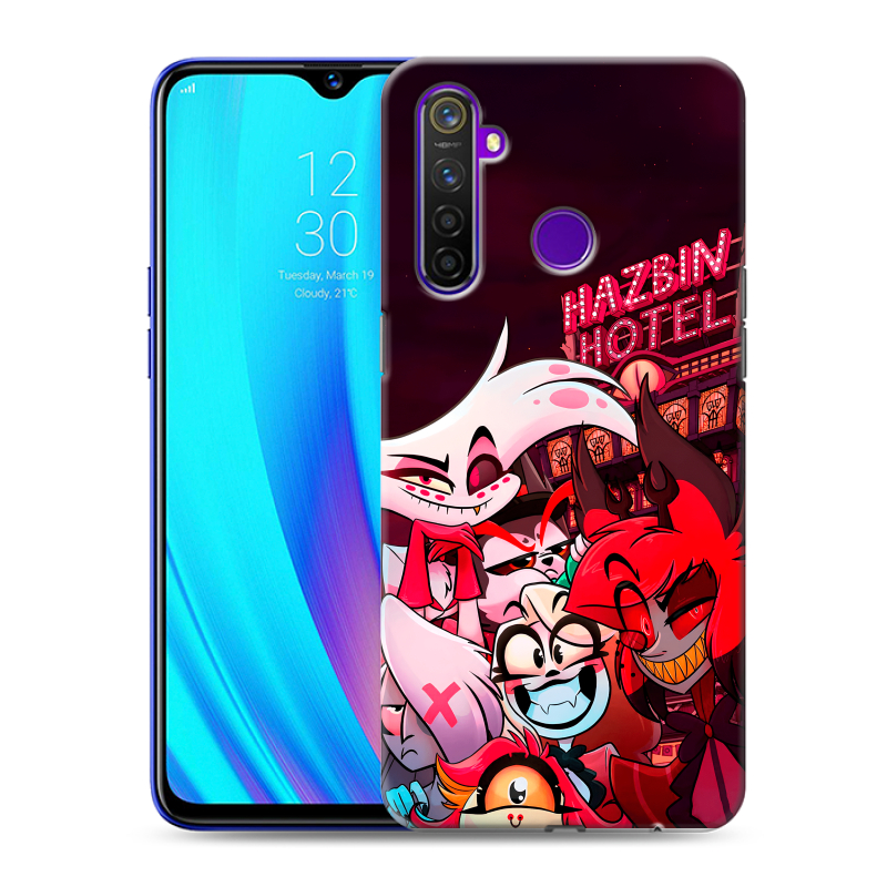 Силиконовый чехол на Realme 5 Pro с принтом Hazbin Hotel Отель Хазбин Силиконовый чехол на Realme 5 Pro с принтом Hazbin Hotel Отель Хазбин