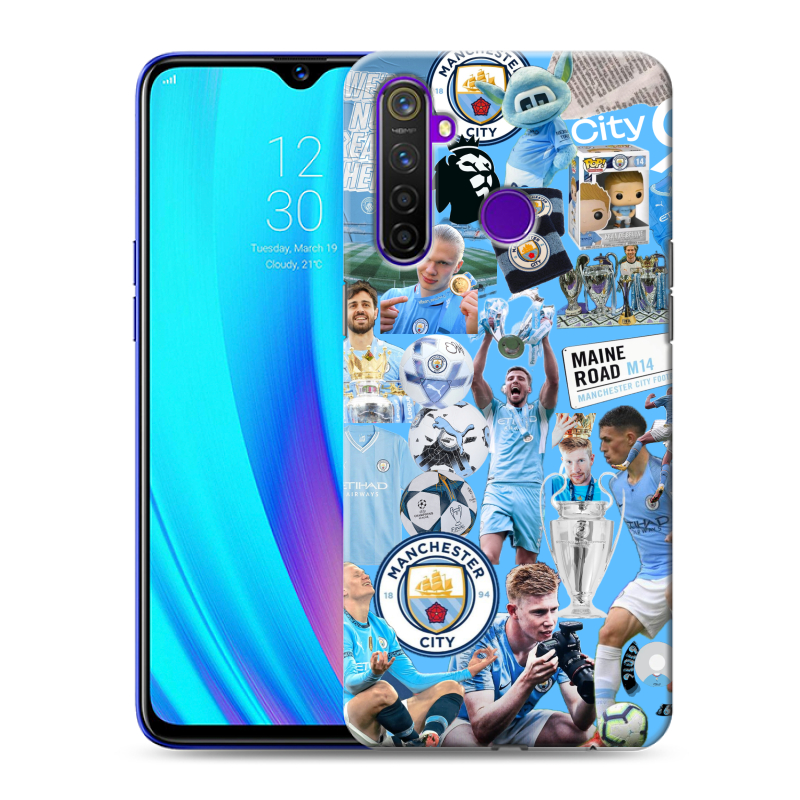 Пластиковый чехол на Realme 5 Pro с принтом Man City Манчестер Сити Пластиковый чехол на Realme 5 Pro с принтом Man City Манчестер Сити