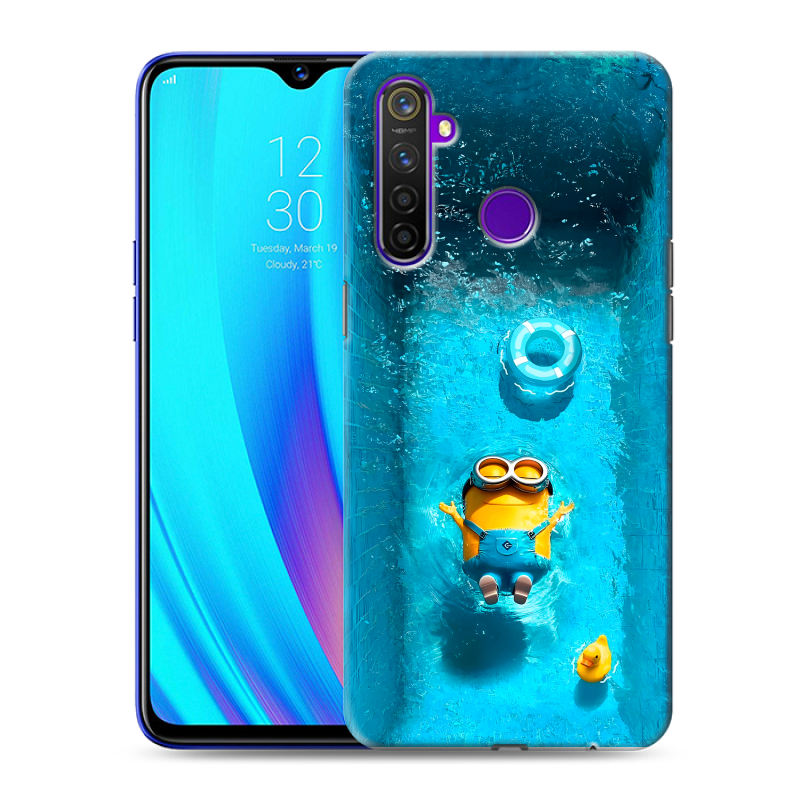 Силиконовый чехол на Realme 5 Pro с принтом Миньоны Силиконовый чехол на Realme 5 Pro с принтом Миньоны