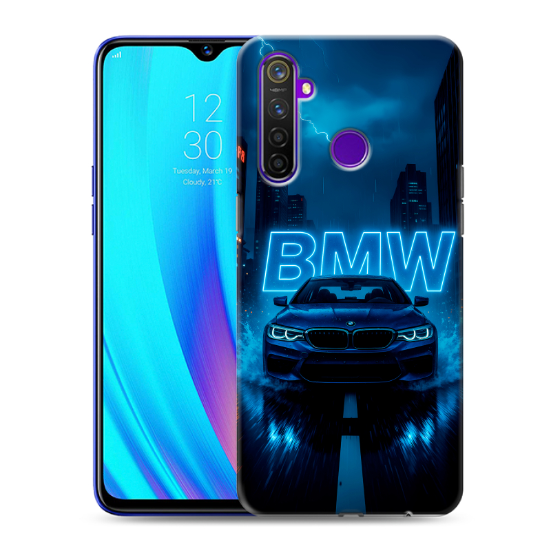 Силиконовый чехол на Realme 5 Pro с принтом BMW БМВ Силиконовый чехол на Realme 5 Pro с принтом BMW БМВ