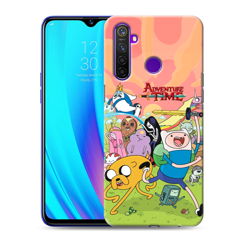 Силиконовый чехол на Realme 5 Pro с принтом Adventure time Время приключений Силиконовый чехол на Realme 5 Pro с принтом Adventure time Время приключений