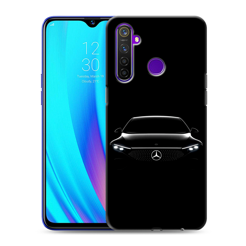 Пластиковый чехол на Realme 5 Pro с принтом Mercedes Мерседес Пластиковый чехол на Realme 5 Pro с принтом Mercedes Мерседес