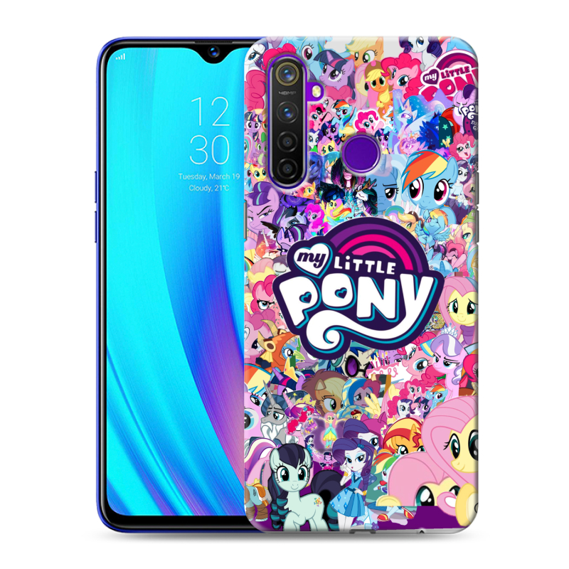 Силиконовый чехол на Realme 5 Pro с принтом My little pony Дружба чудо Силиконовый чехол на Realme 5 Pro с принтом My little pony Дружба чудо