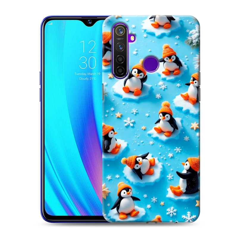 Пластиковый чехол на Realme 5 Pro с принтом Новый год Пластиковый чехол на Realme 5 Pro с принтом Новый год