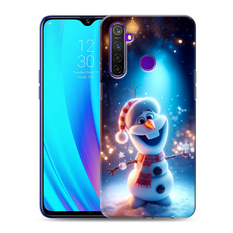 Пластиковый чехол на Realme 5 Pro с принтом Новый год Пластиковый чехол на Realme 5 Pro с принтом Новый год